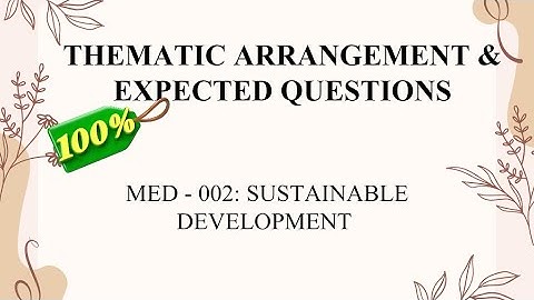 IGNOU MED-002 Sustainable Development | Thematic Analysis & Repeated Questions | Dec 2025