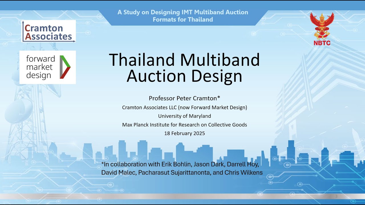 Transforming Thailand's Telecommunications: Peter Cramton's Vision for Innovation and Competition