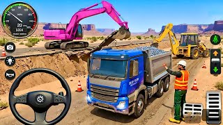 🔥New Large City Road Construction Gameplay🏗️ - JCB Road Construction Simulator 3D - Android Gameplay