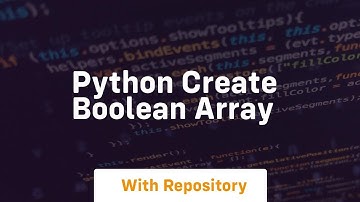 python create boolean array
