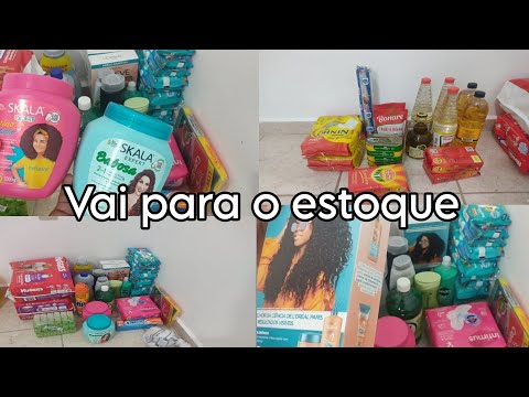 Oque vai pra o estoque este mês / um pouco de cada produto