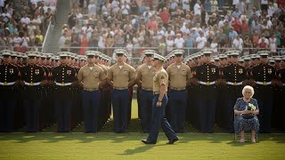 Old Woman Came to Grandson’s Graduation — When USMC Commander Saw Her Tattoo and Froze