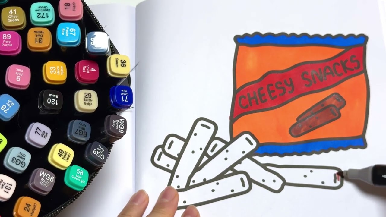 🍒 Cherry Snake Coloring | Candy Coloring Book | Relaxing & Satisfying Art