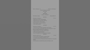 BSC/BA Sem. 6th Geography Question Paper CBCS Pattern Jammu University