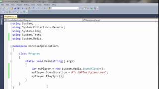 Play WAV Sound File using C# Play WAV Sound File using C#