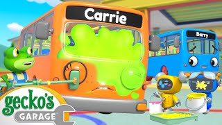 Gecko Paints the Bus! | Gecko's Garage | Trucks For Children | Cartoons For Kids