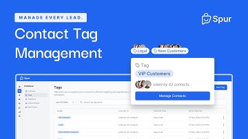 ✨ NEW Feature! Master Contact Tags in Spur | Easy CRM Tag Management