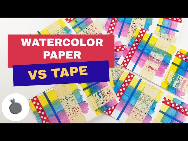 Tape Comparison on Watercolor paper 