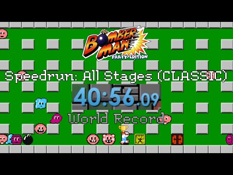 Bomberman Party Edition (PS1) - Speedrun: Classic All Stages in 40:55 [World Record]