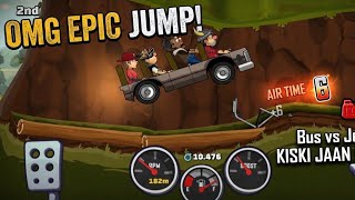  Hill Climb Racing game OMG EPIC JUMP! 🚀 Bus Crash  screenshot 4