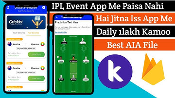 IPL Prediction App With Admin Panel - Cricket Prediction App Cost - Aia File 🔥