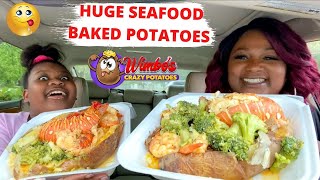 SEAFOOD MUKBANG | HUGE LOADED SEAFOOD BAKED POTATO MUKBANG