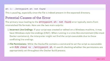 Resolving the entrypoint.sh: not found Error in Docker Containers