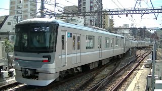 東京メトロ日比谷線13000系13122F 中目黒駅の引き上げ線入線