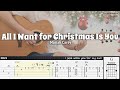 All I Want For Christmas Is You Mariah Carey Fingerstyle Guitar TAB Chords Lyrics 