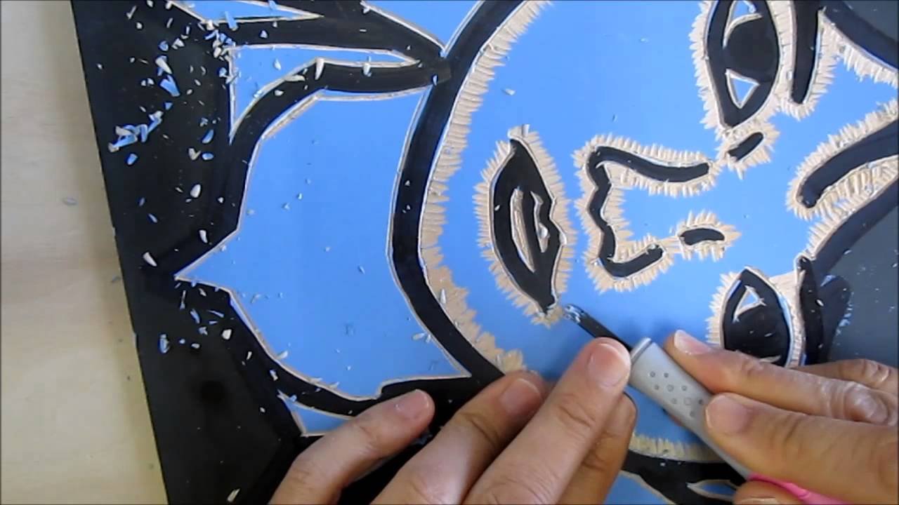 小学校図工 木版画の彫り方解説1 Youtube