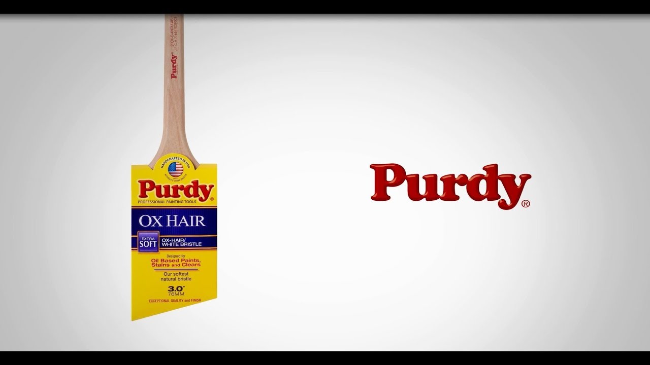 Purdy 144300025 Ox-O-Thin Ox Hair Flat Paint Brush 2-1/2 W in with Wood Handle 