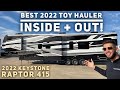 Best Toy Hauler for 2022! Keystone Raptor 415 (15ft Garage)