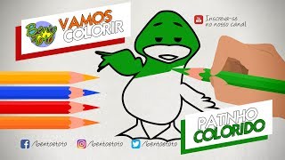 NOVO! Vamos colorir com o Patinho Colorido, Bento e Totó (Vídeos Educativos) screenshot 5