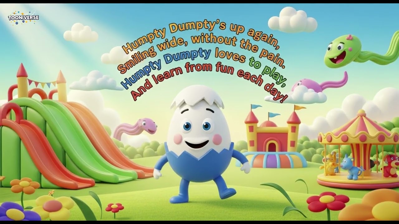 Humpty Dumpty – Fun Kids Nursery Rhyme  Tooniverse