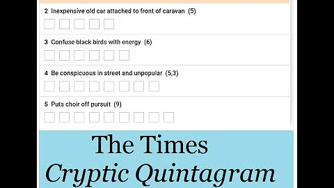 The Times Cryptic Quintagram 2408