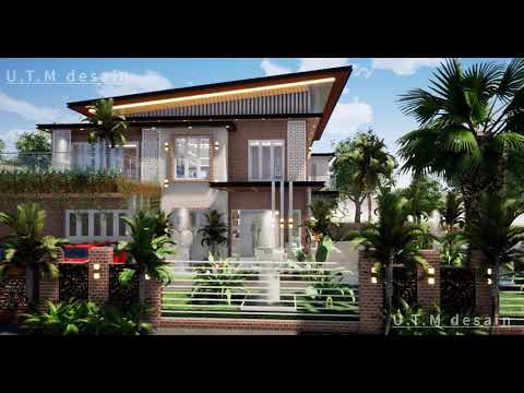 Desain Rumah  Minimalis  Modern Tropis Industrial 2  Lantai  
