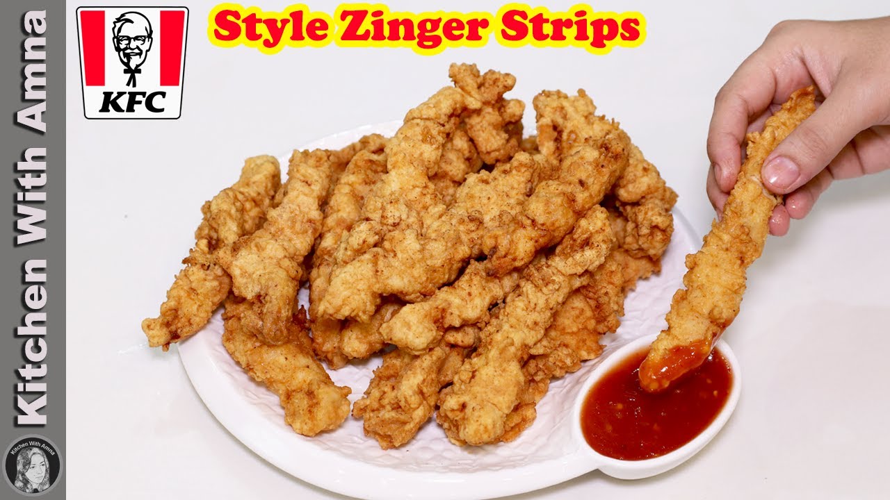 KFC Style Extra Crispy Zinger Strips/Fingers/Tenders/Fillets Recipe by ...