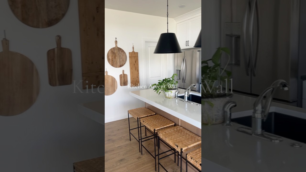 Transform your kitchen with a stunning accent wall! 😍✨