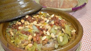 طاجين قنية(الارنب) معسل بالبصلة و الزبيب tajine marocain