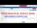 Declaración mensual Sunat 2020 Régimen Especial