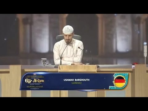 الفائز بالمركز الأول أسامة برغوث فرع حفظ القرآن كامل ا مسابقة ماليزيا الدولية ال65 لعام 2025