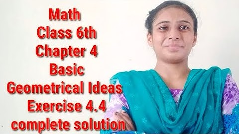 Math Class 6th Chapter 4 Basic Geometrical Ideas  Exercise 4.4 complete solution