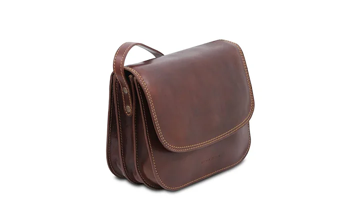TUSCANY LEATHER GRETA LADY LEATHER BAG DARK BROWN