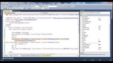 39 UseSubmitBehavior property of the Button control Part 39