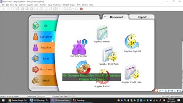 3.7 Supplier Contra & Customer Contra in SQL Accounting System