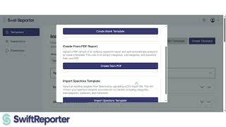 Create Inspection Templates from PDF in SwiftReporter | AI-Powered Template Generation