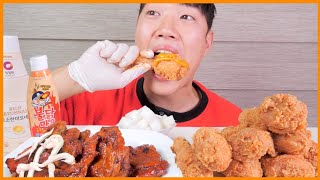 (Eng Sub) BBQ Golden Olive & Jamaican Chicken Legs Legendary Real Sound MUKBANG!