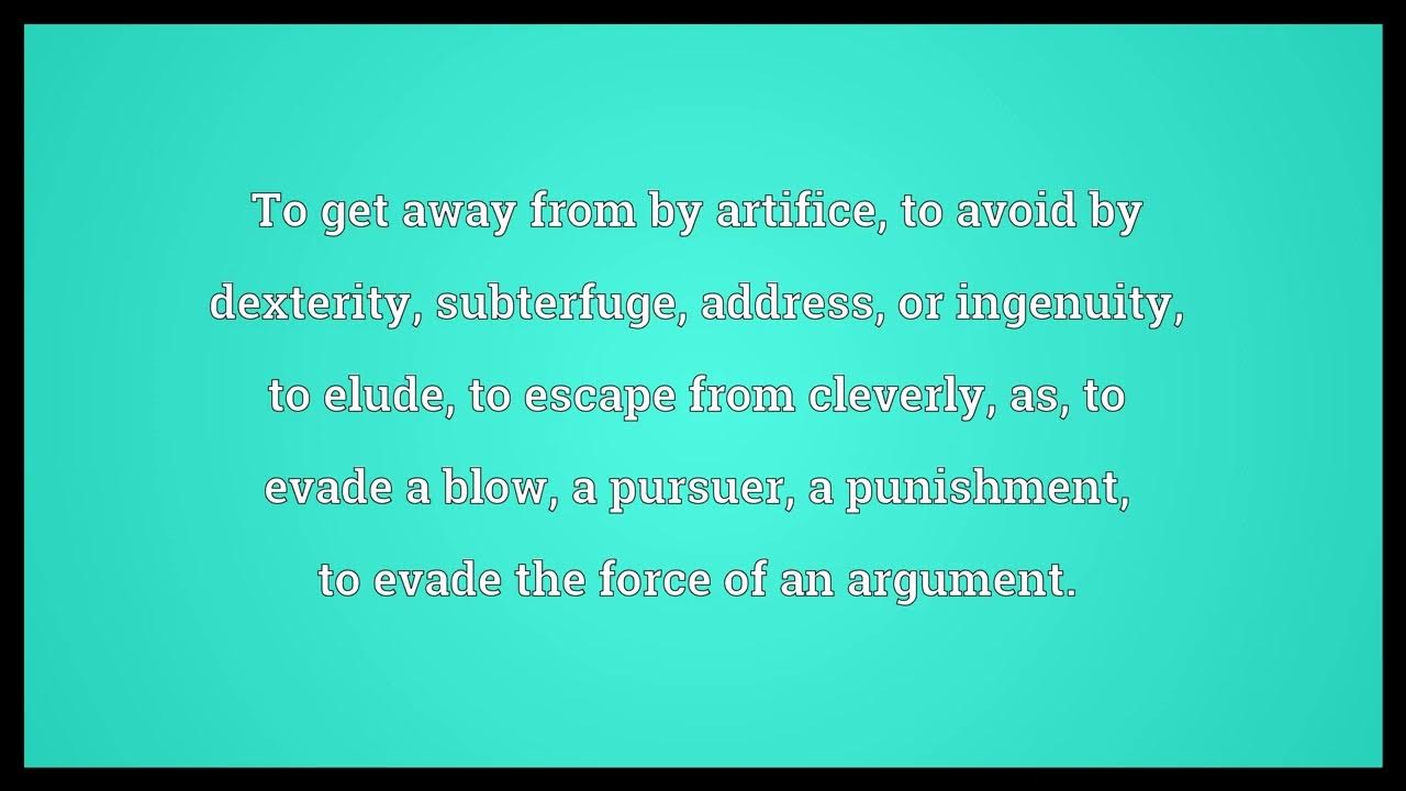 Evade Meaning YouTube evade-meaning-youtube