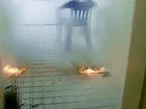 Laptop PC explodes violently - YouTube