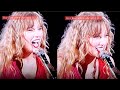 Taylor Swift Blushes While Singing Dating the Boy on the Football Team at Lyon Eras Tour