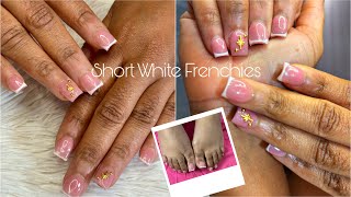 Yall Gone Like These Cute Short French Tips w/the Toes To Match
