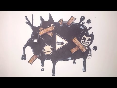 drawing the youtube logo bendy and the ink machine style youtube