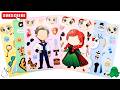 🎀 Paper DIY 🎀Disney Princess Sticker Book 👑 Cinderella & Snow White Makeover! Oddly Satisfying ASMR