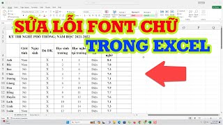 Thủ thuật sửa lỗi font chữ trong Excel - Thay font chữ trong Excel