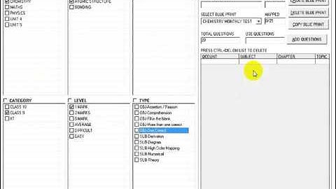 Part 3 - Create Blue Print: Define Test Paper using Question Paper Generator Software