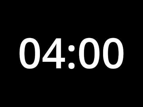 4 MINUTE TIMER - No Sound - Full HD 1080p - COUNTDOWN - 240 SECOND TIMER