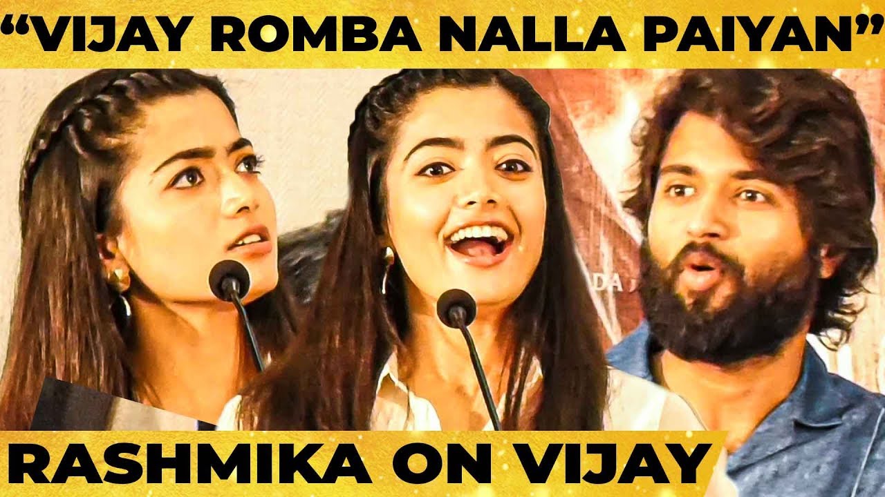 TAMIL பேசி மிரட்டிய Rashmika!! - Vijay Devarakonda's LIVE Reaction | Dear Comrade