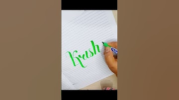 "Krisha" Cursive Handwriting✍️ #shorts #viral #trending #cursivewriting #calligraphy #lettering