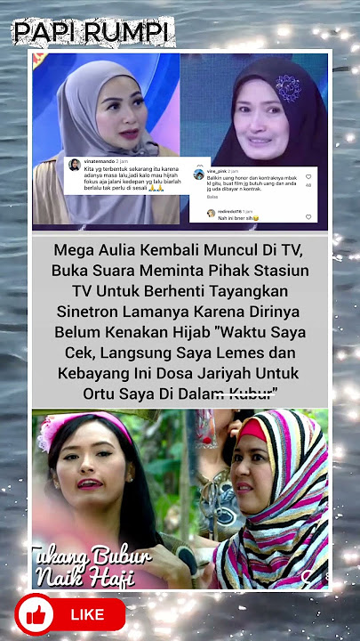 Mega Aulia kompl4in ke stasiun TV untuk tidak tayangin dirinya yg dulu karena dirinya sudah hijrah