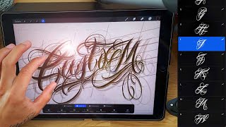 How to create Lettering Tattoo with Procreate (Lettering Pack V1.2) screenshot 5